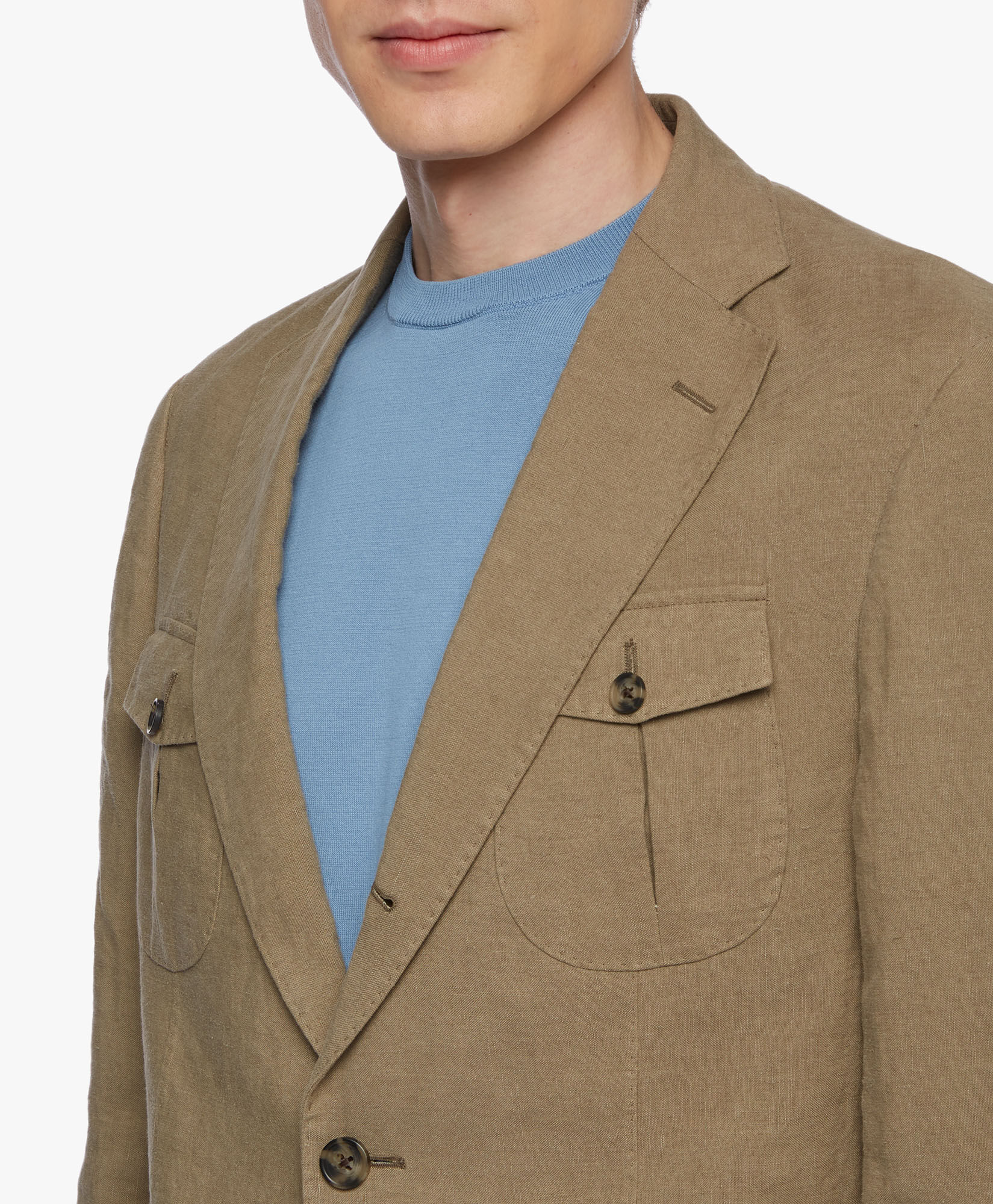Linen Safari Jacket in Military Brooks Brothers EU