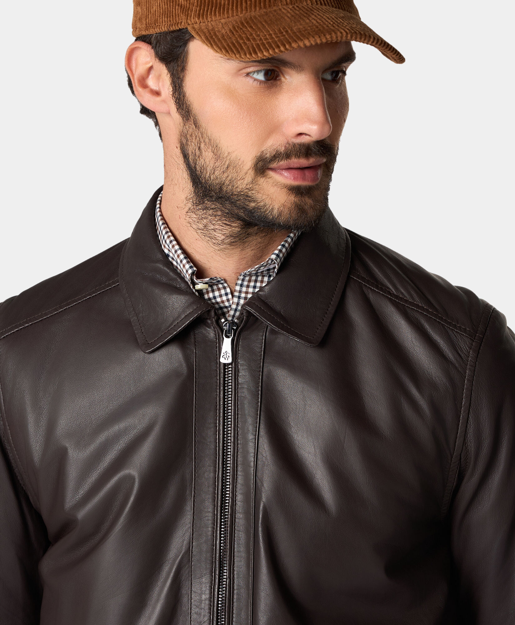 Leather Bomber Jacket in Brown for Men Brooks Brothers EU