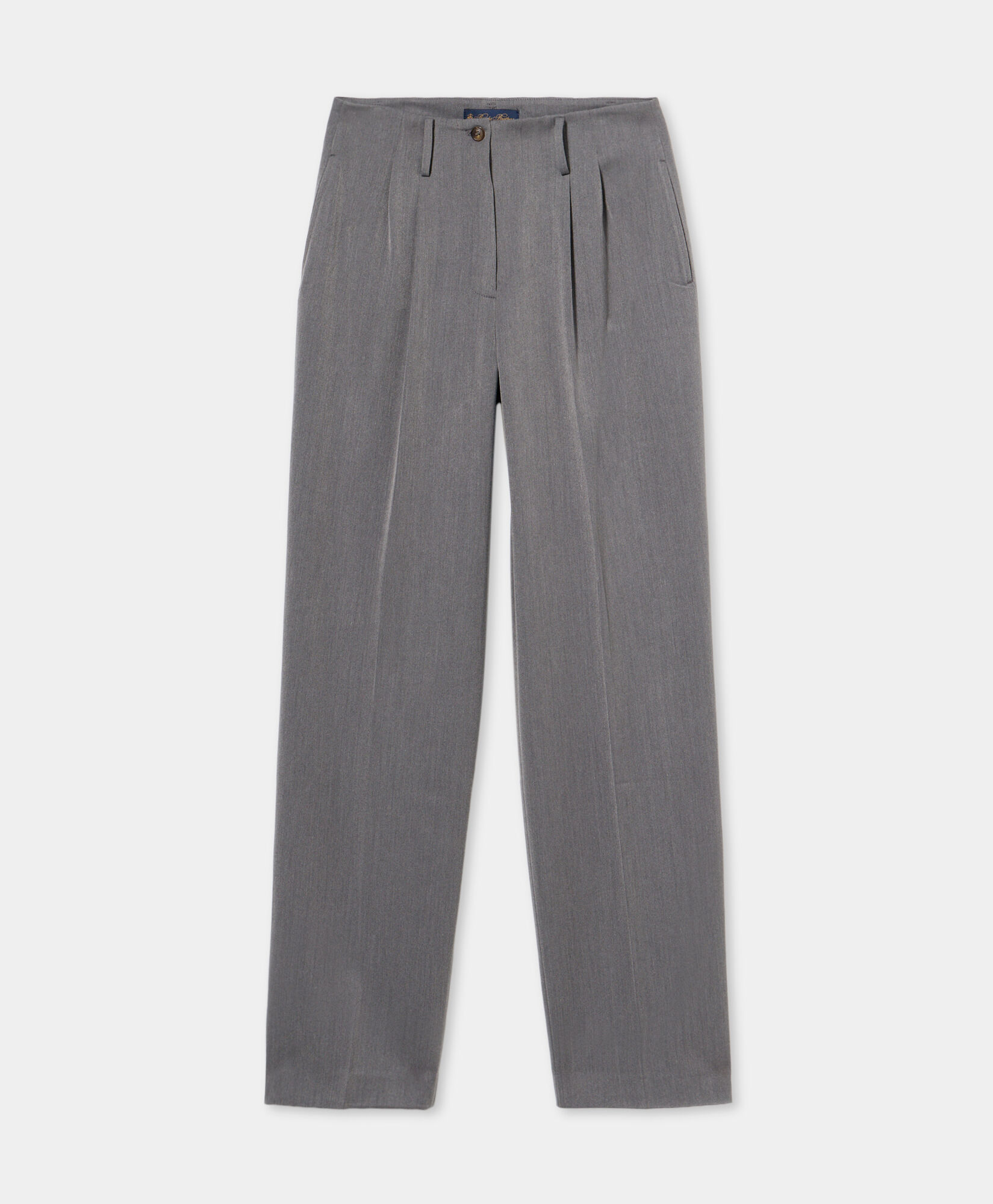 Brooks Brothers Wide-Leg Pleated Pants Grey CPHWS002PLBRY002MDGRP001
