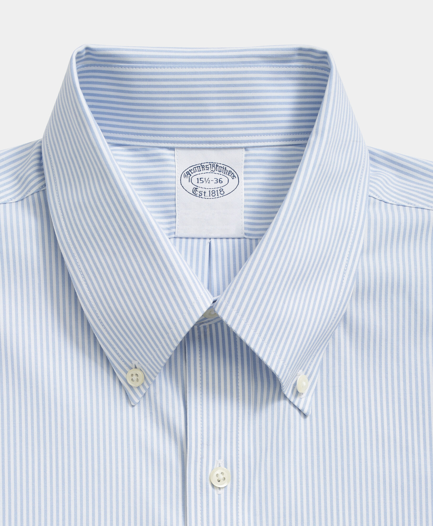 Brooks Brothers Camicia Oxford Pinpoint a Righe Non-Iron Slim Fit con Collo Button Down Ortensia 1000105647US100223965