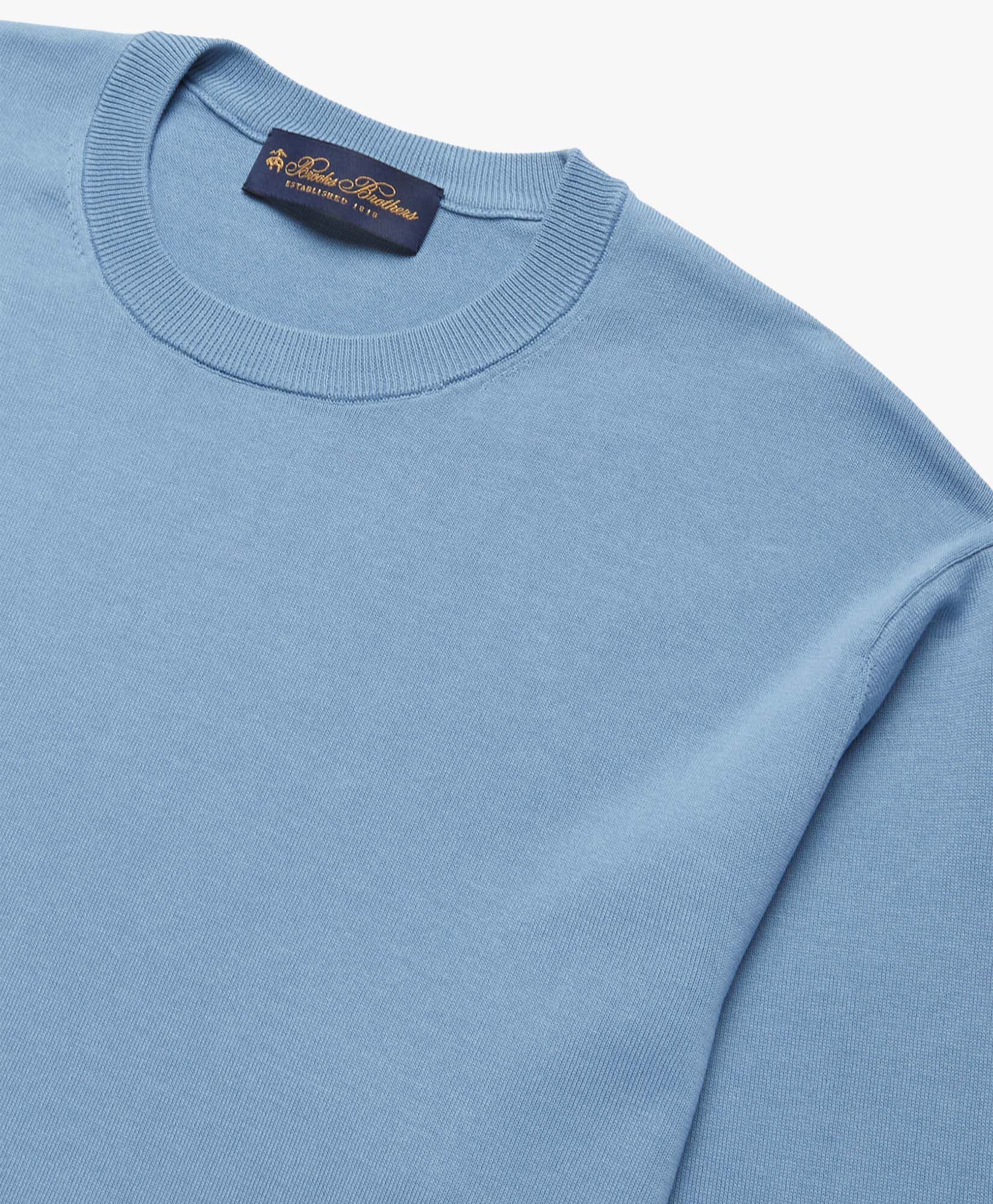 Light blue cotton sweater hotsell