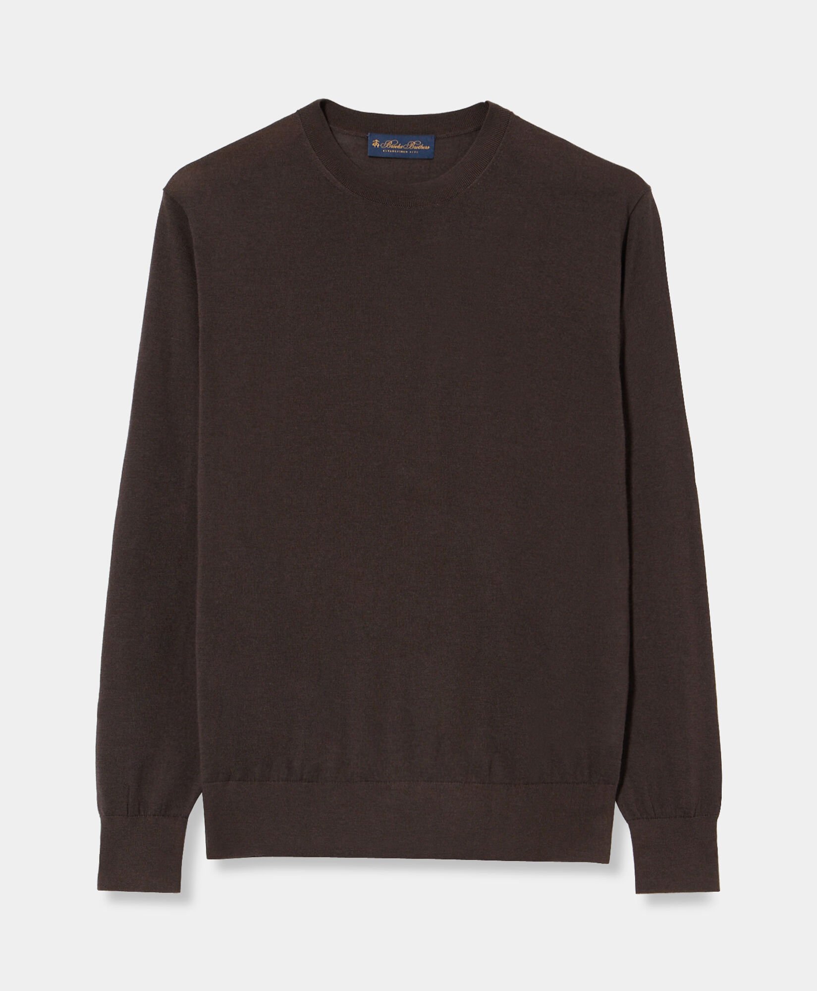 Brooks Brothers Pullover mit Rundhalsausschnitt aus Wolle und Cashmere Braun KNCRN036WOBWS001BRWNP001