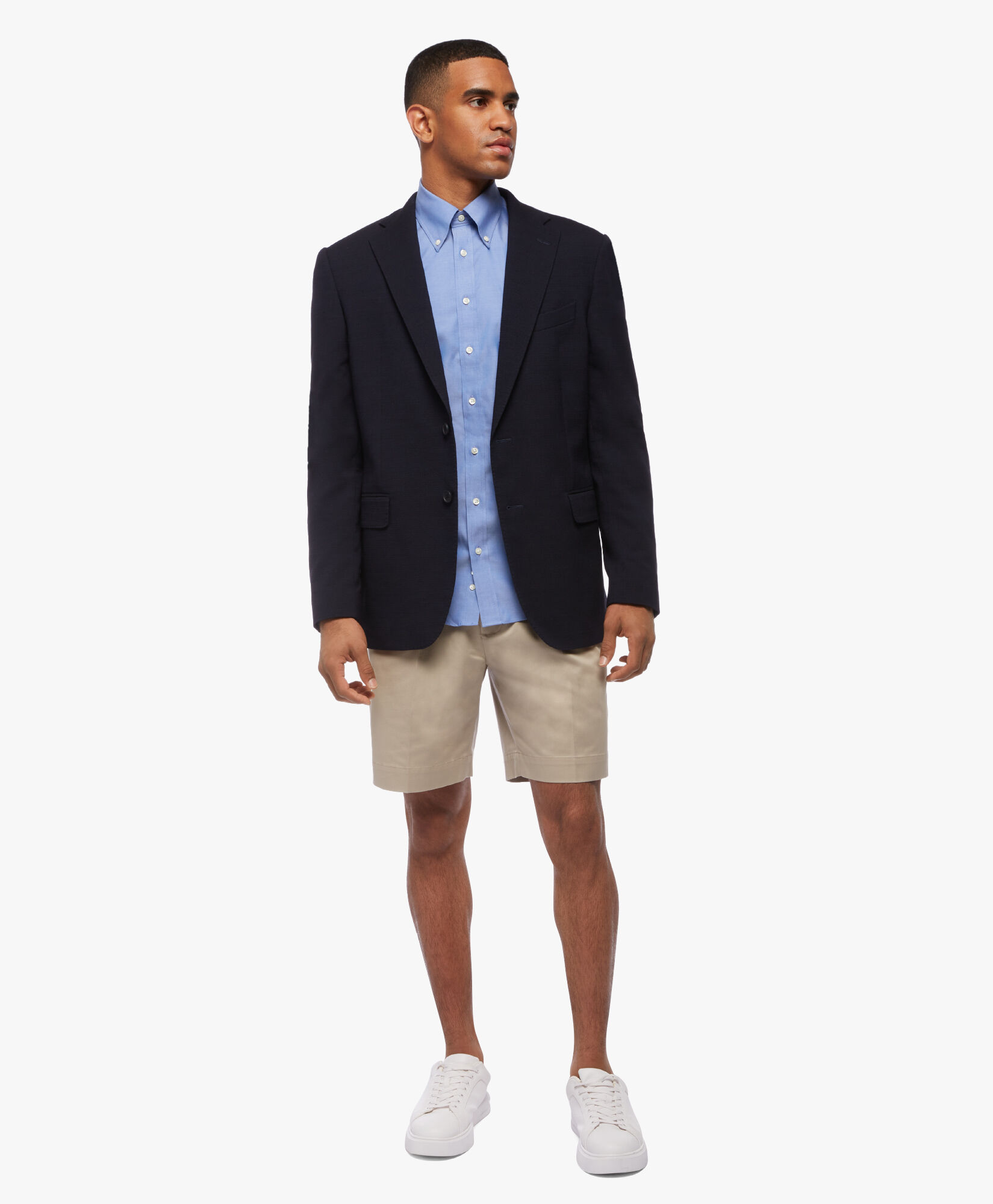 Brooks Brothers Slim Fit Non-Iron Oxford Button Down Shirt Blue 1000095084US100199386