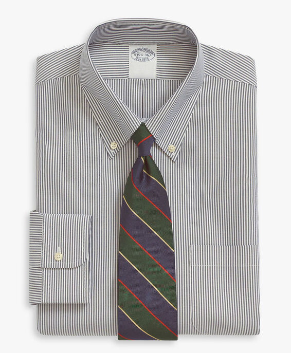 Brooks Brothers Regular Fit Non-Iron Pinpoint-Oxford-Anzughemd aus Supima-Stretch-Baumwolle mit Button-Down-Kragen in Marineblau Marineblau 1000095113US100199473