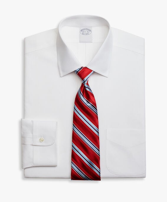 Brooks Brothers Camisa de vestir blanca de corte regular non-iron en algodón elástico con cuello Ainsley Blanco 1000095080US100199365