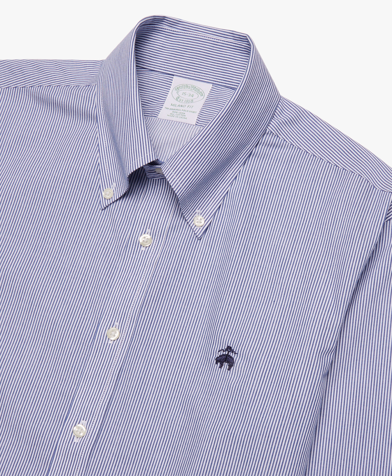 Slim Fit Blue Non Iron Button Down Dress Shirt in Blue for Men Brooks Brothers UK