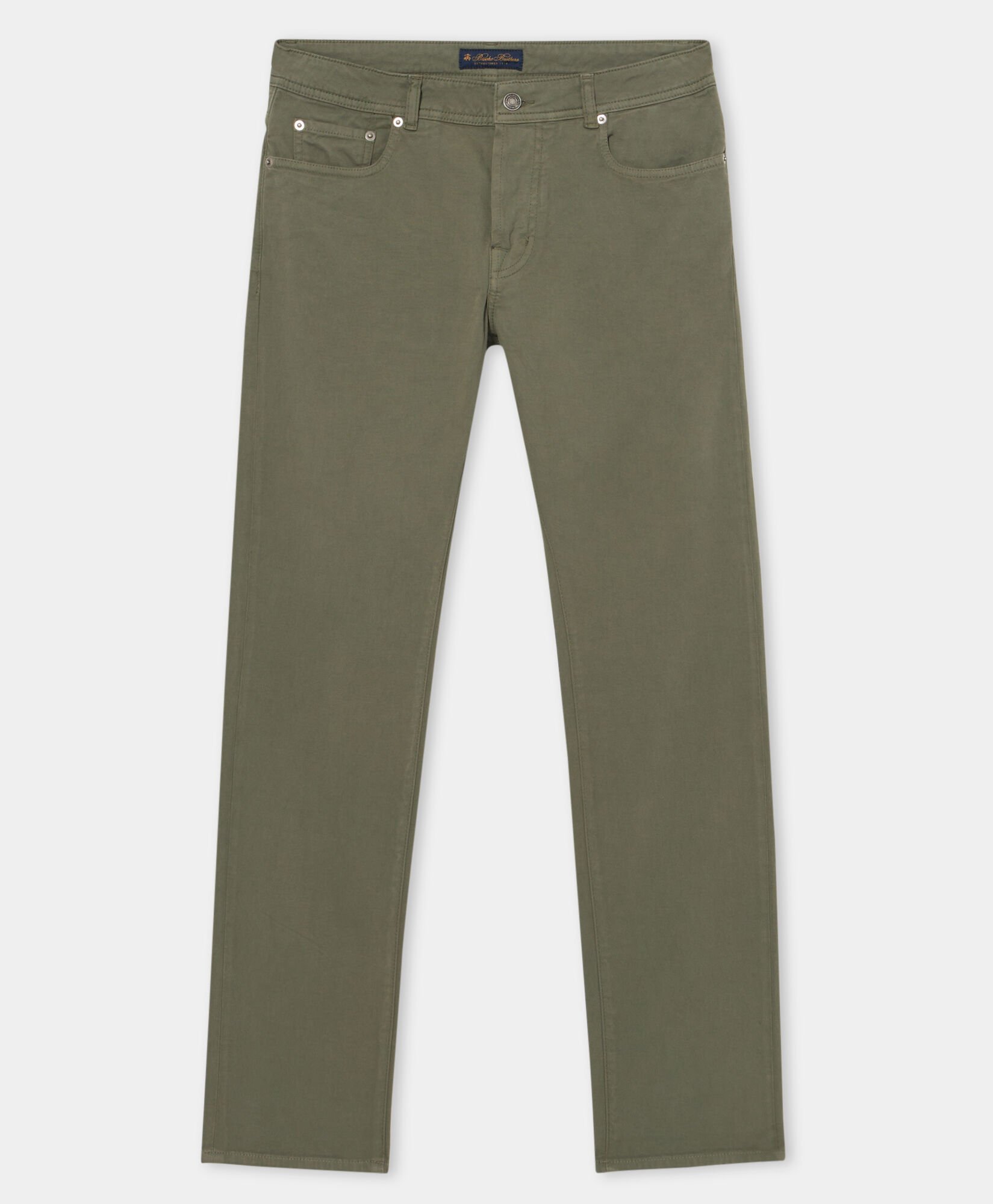 Stretch Cotton 5 Pocket Trousers in Military for Men Brooks Brothers UK