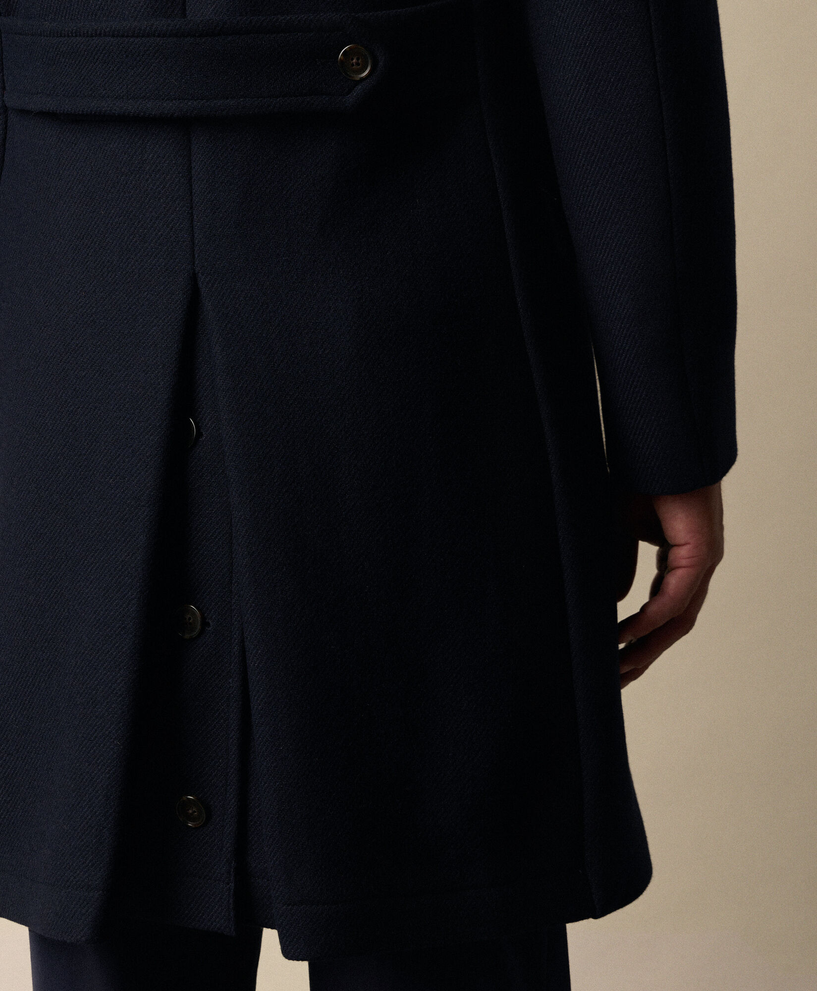 Brooks Brothers Manteau Croisé en Laine Sur Mesure Bleu Marine DRCOA009WOBPA009NAVYP001