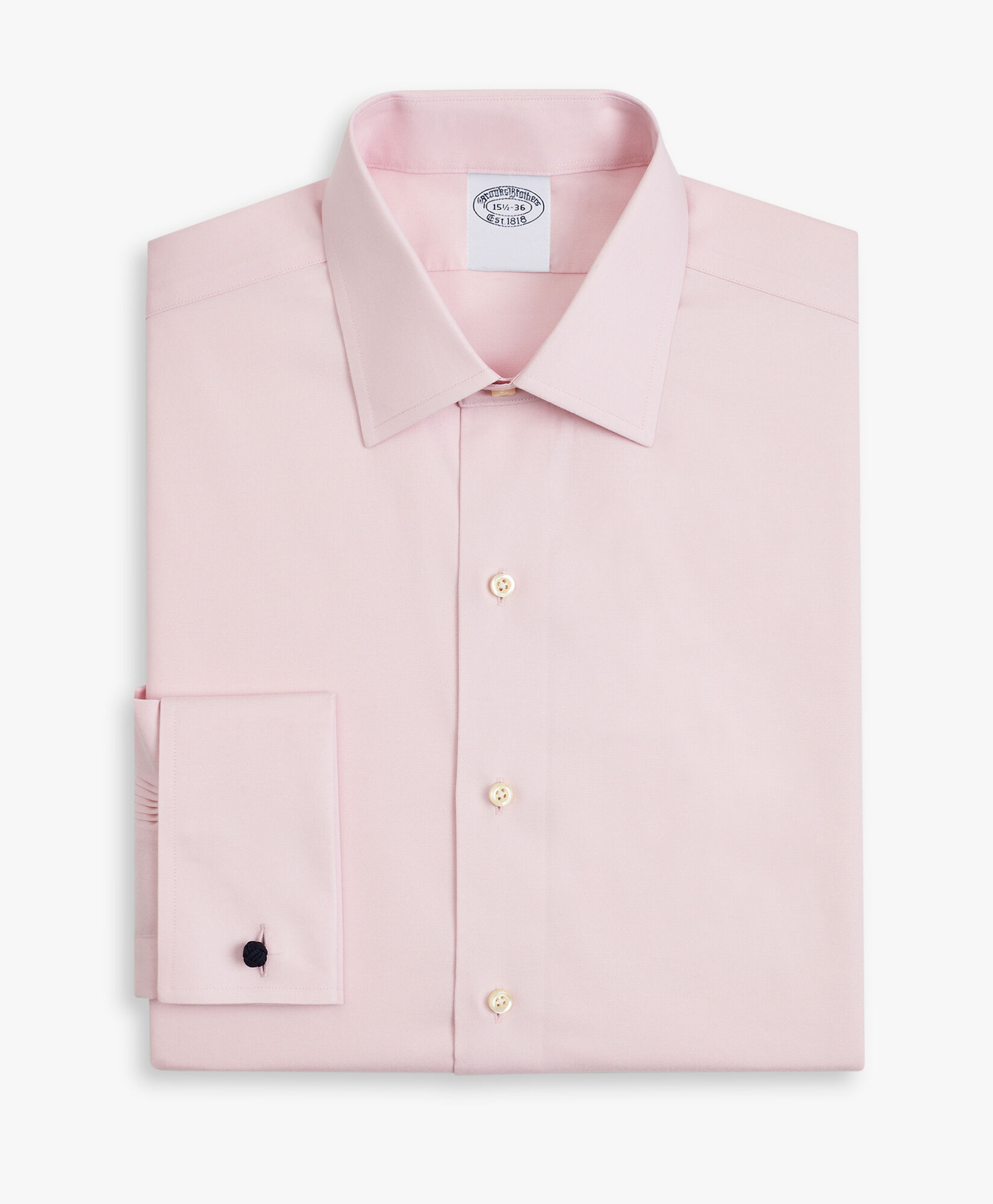 Brooks Brothers Regular Fit Non-Iron Stretch Oxford Supima Shirt with Ainsley Collar Pastel Pink 1000096430US100201322