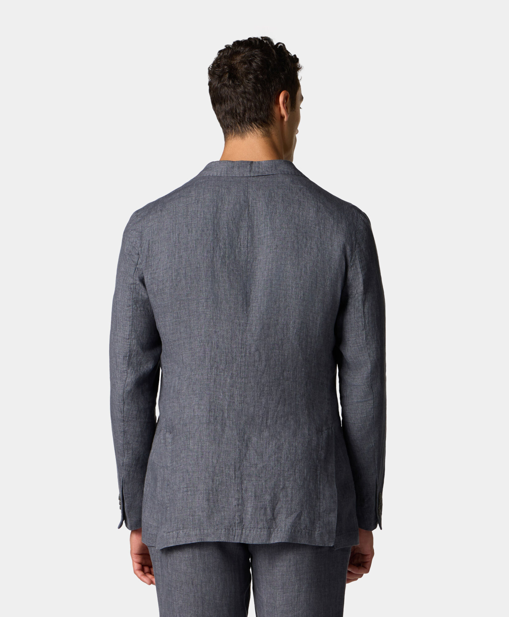 Brooks Brothers Linen Single-Breasted Blazer Dark Grey JKREG070LIPLI001DKGRP001