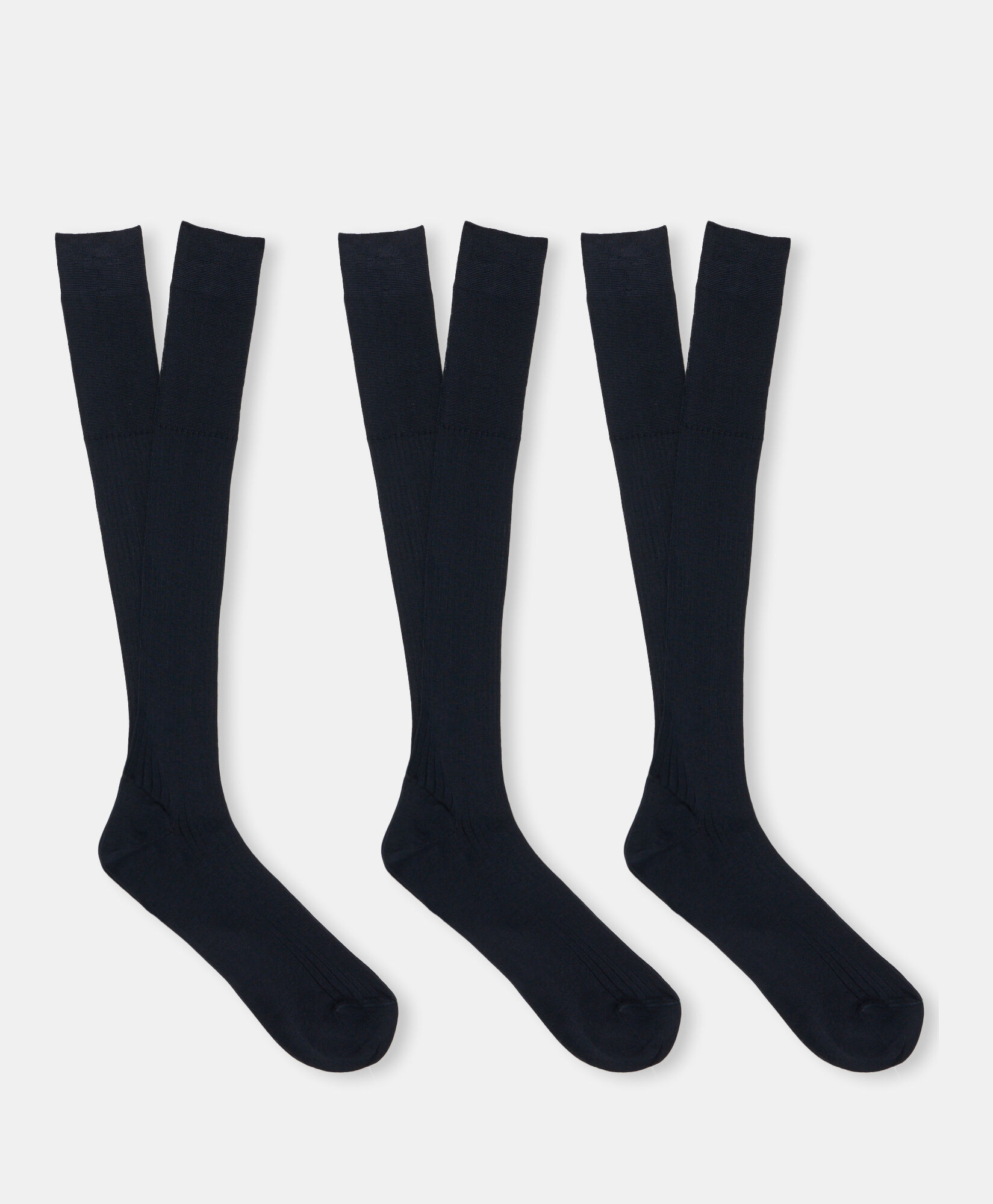 Brooks Brothers Ribbed Lisle Cotton Classic Socks Navy MXAC90001KN10247001P