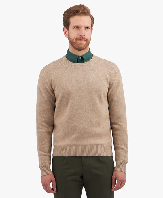 Brooks Brothers Camel Colored Wool Cashmere Blend Sweater Camel KNCRN023WOBWS003CAMEP001