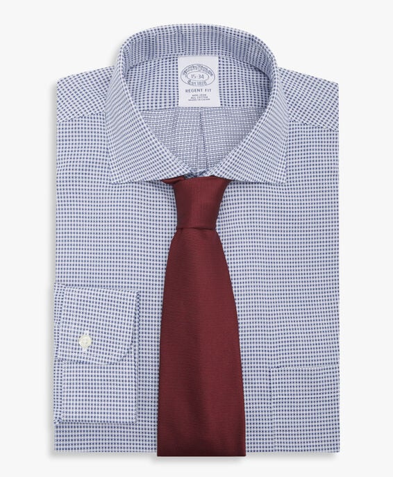Brooks Brothers Camisa de vestir non-iron con cuello abierto y corte Regent Azul 1000097064US100204294
