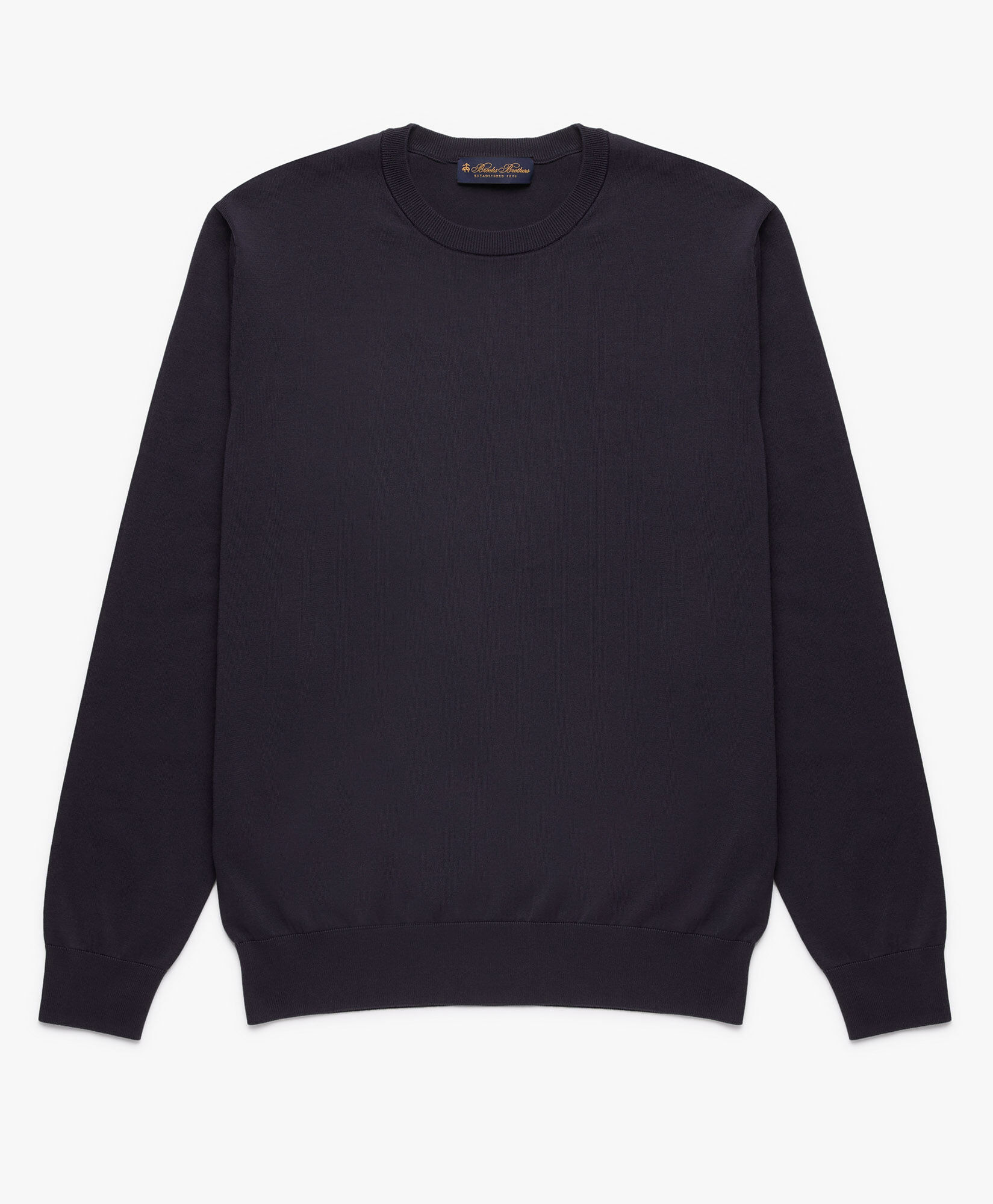 Brooks Brothers Cotton Crewneck Navy KNCRN008COPCO002NAVYP001