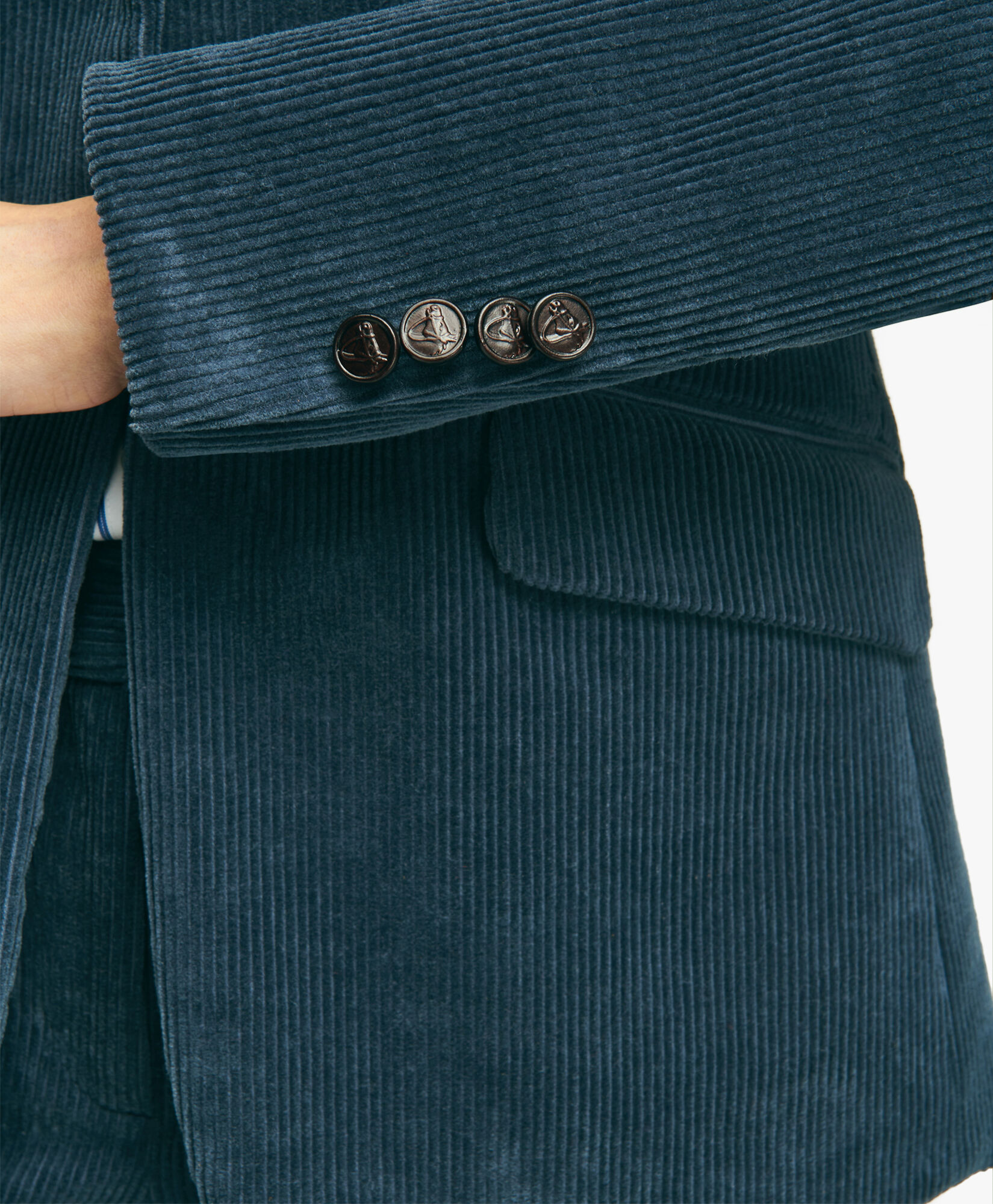 Blue corduroy blazer online