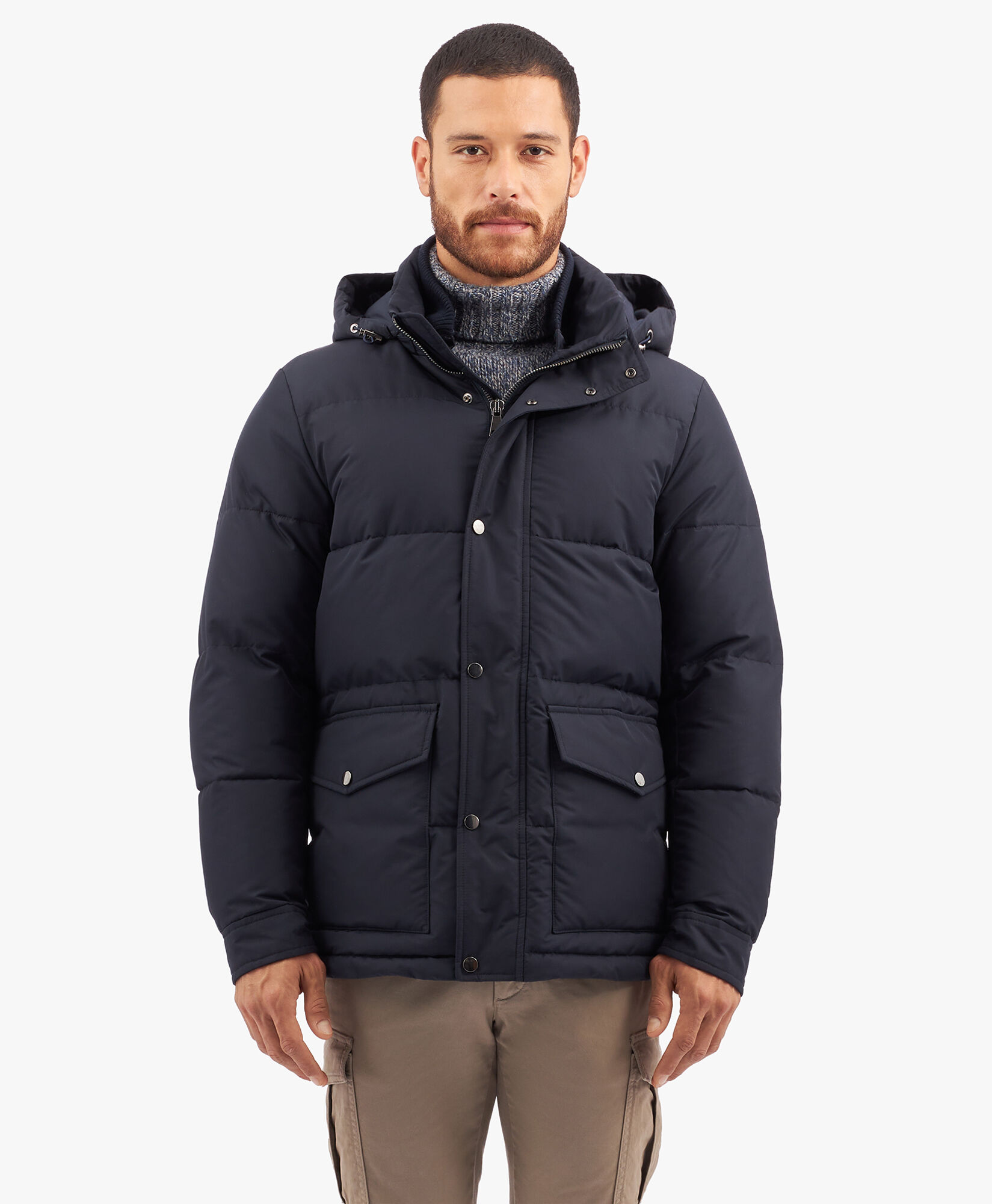 Brooks Brothers Puffer Jacket Navy COPAD001PLPPL001NAVYP001