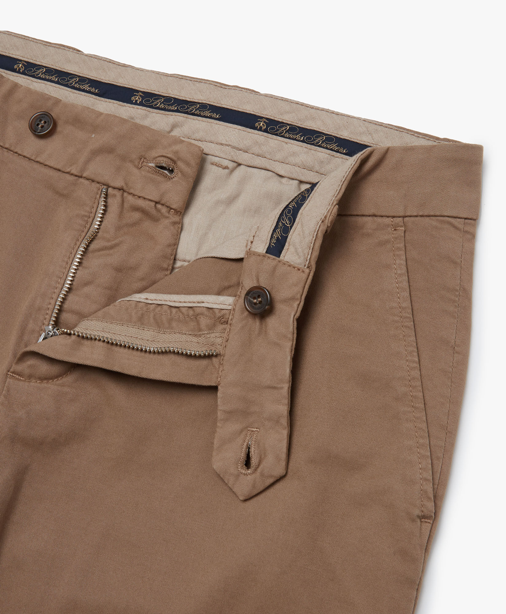Brooks Brothers Chino en coton stretch Marron CPCHI003COBSP003BRWNP001