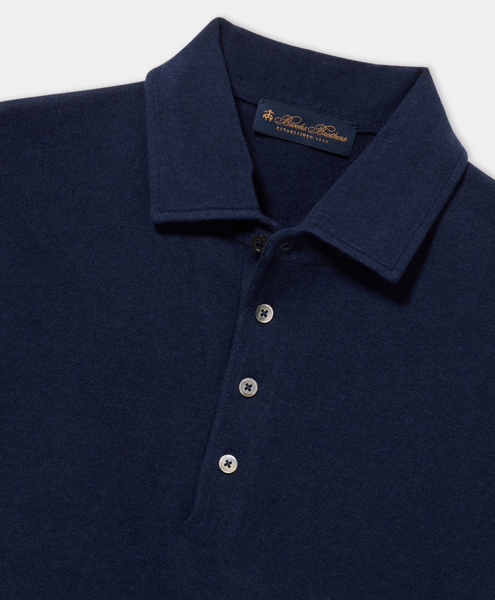Brooks Brothers Cotton-Cashmere Polo Navy KNPOL026COBWS002NAVYP001