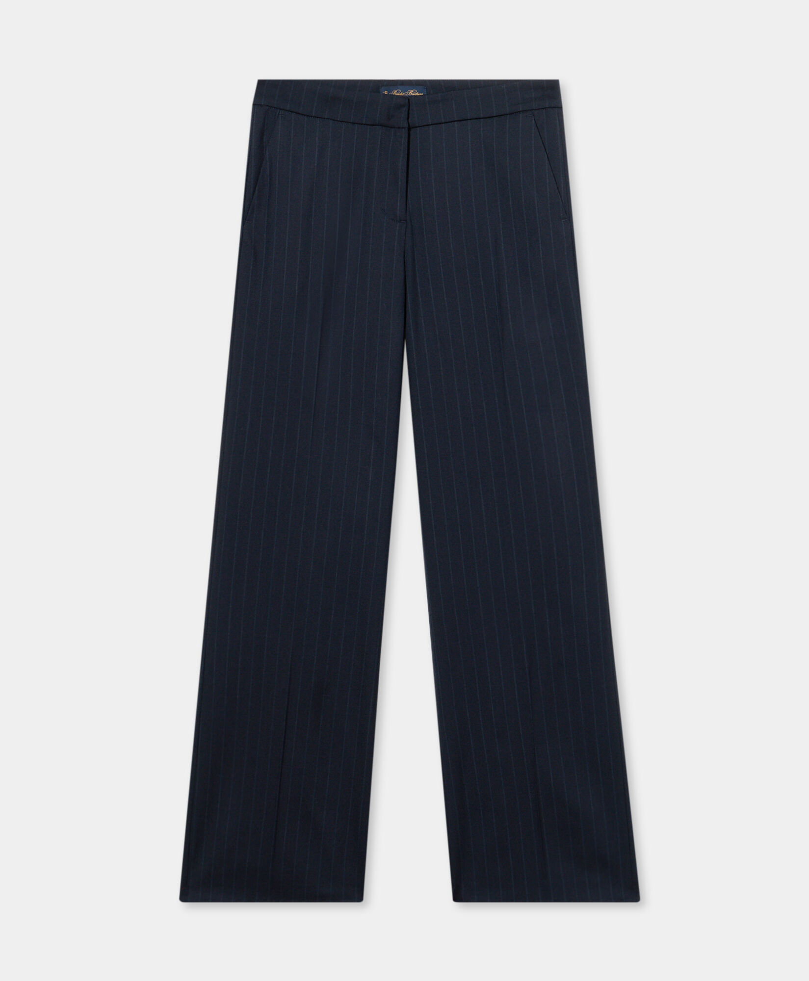 Brooks Brothers Wide-Leg Stretch Virgin Wool Pants Navy CPWLG001WVBEA002NAVYF001