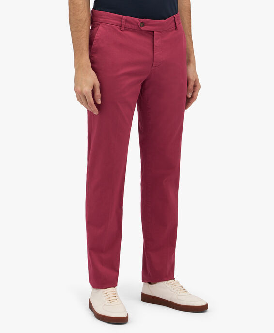 Brooks Brothers Red Stretch Cotton Chinos Red CPCHI026COBSP002REDPL001