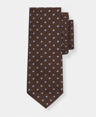 Brooks Brothers Micro Floral Silk Tie Brown ACNEK113SEPSE001BRWNF001