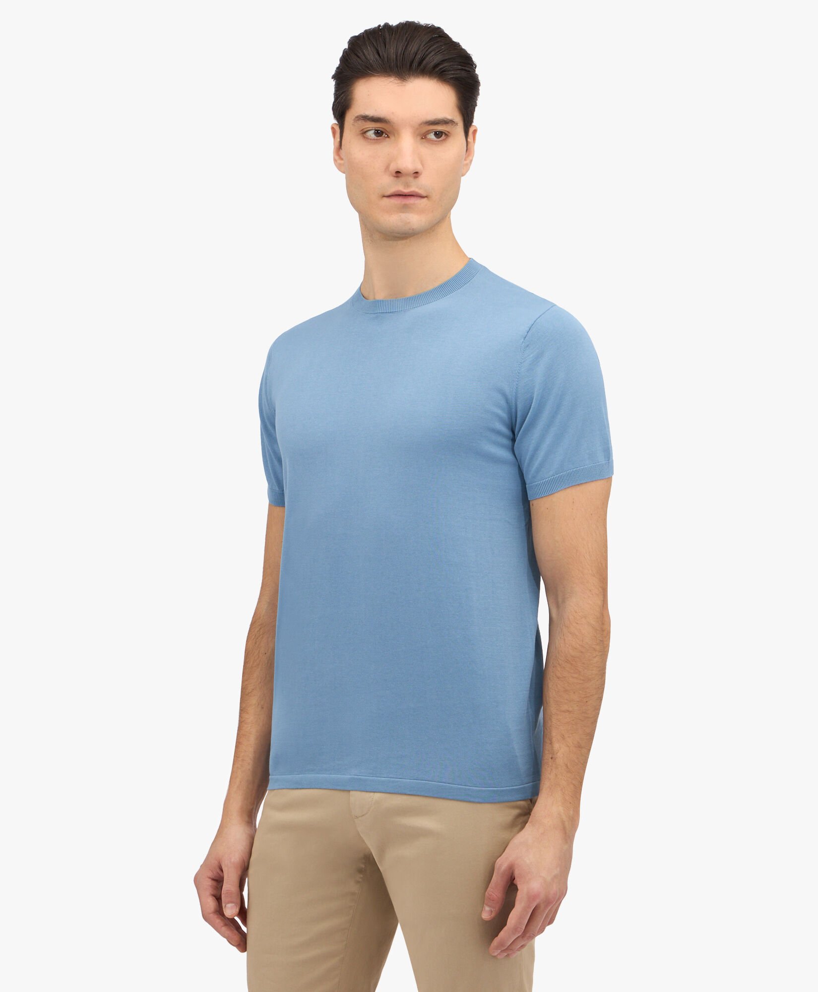 Blue short sleeve sweater deals