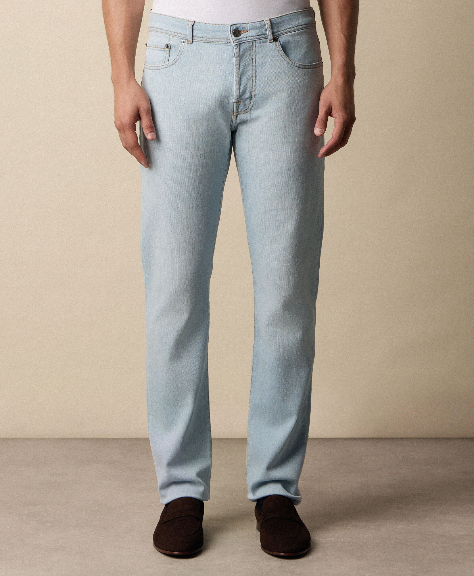 Brooks Brothers 5-Pocket Denim Pants Light Blue CPFPK039COBSP001BLCDP001