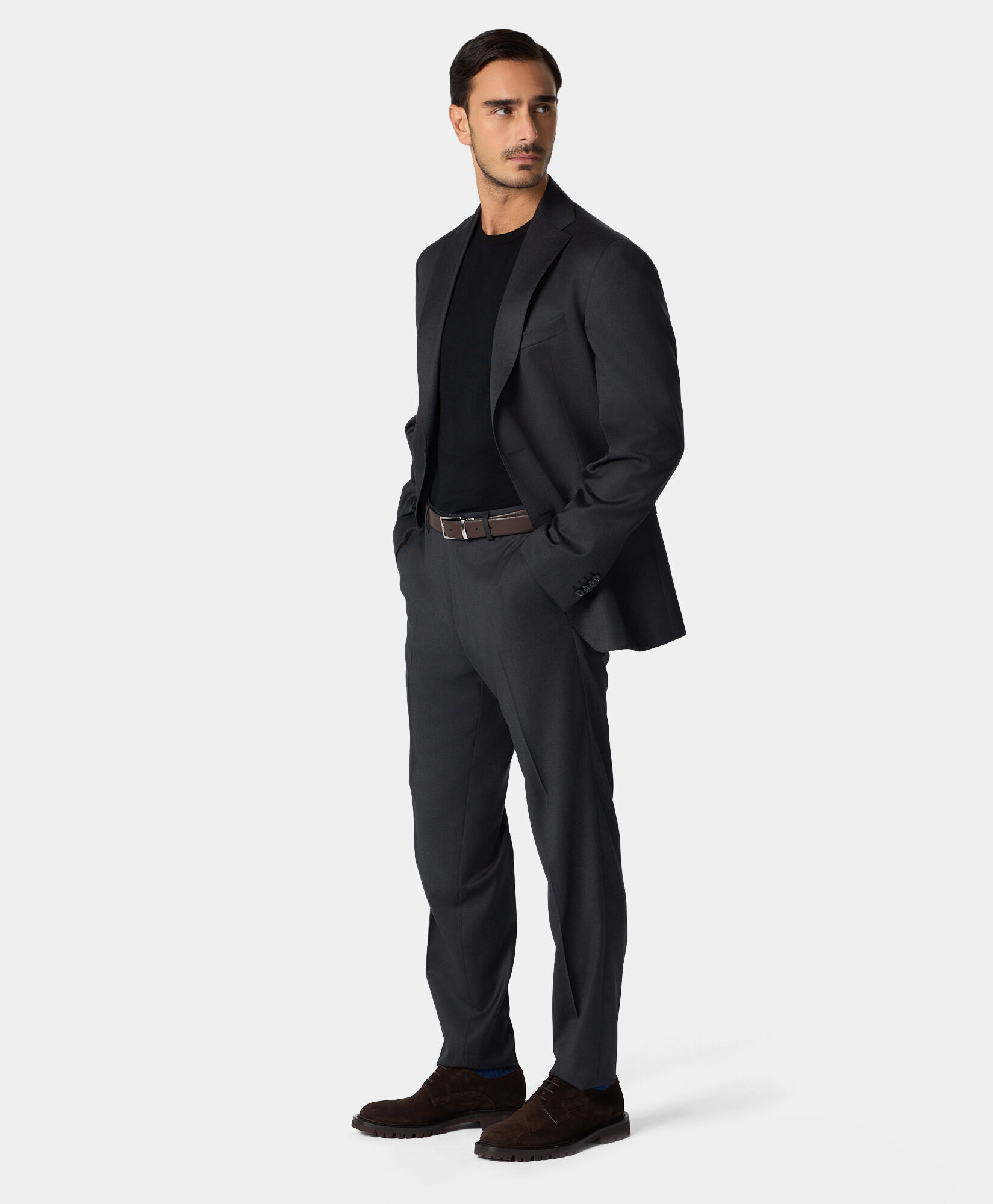 Brooks Brothers Merino Wool Crewneck Sweater Black KNCRN035WOPWO006BLAKP001