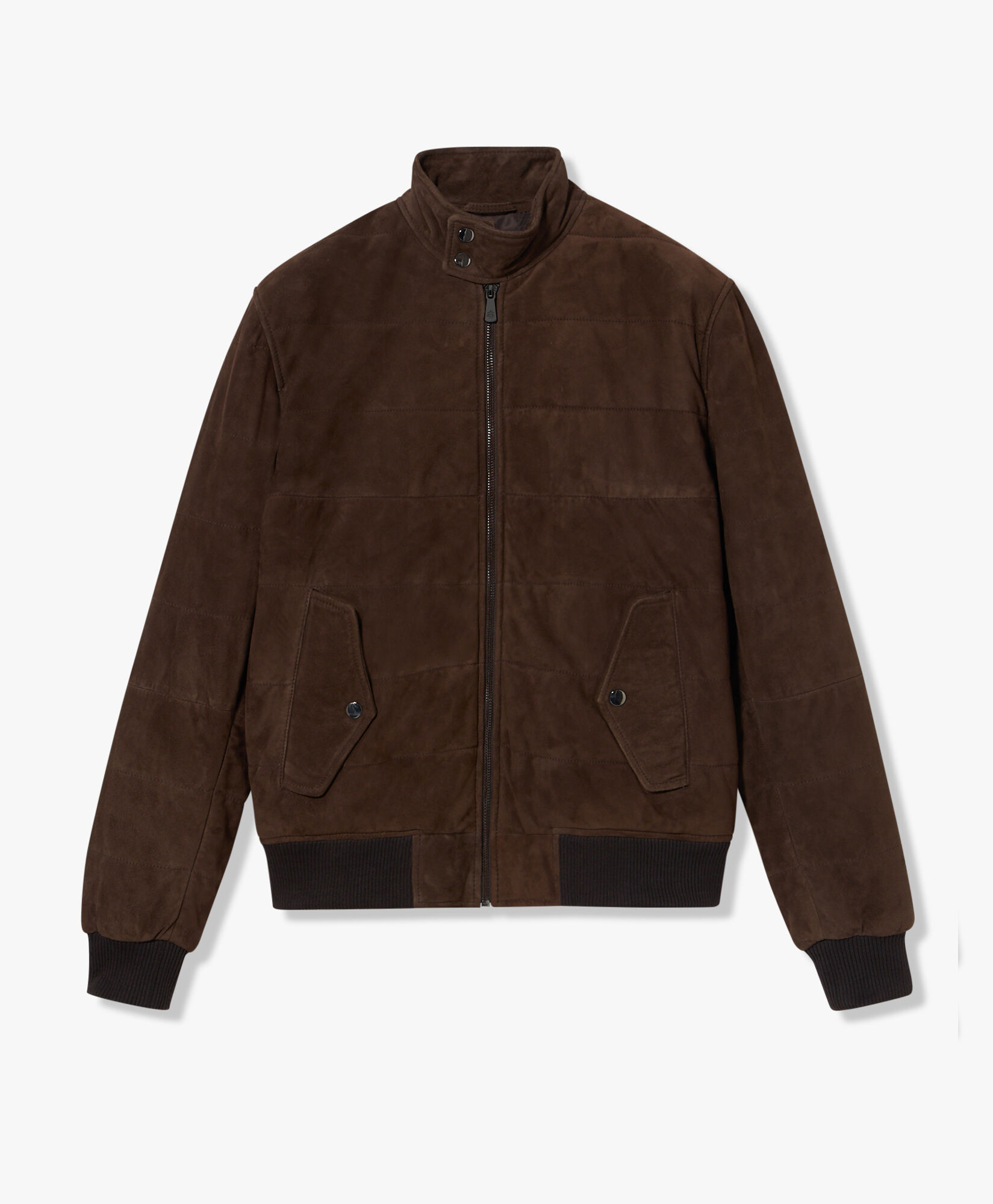 Suede Leather Bomber Jacket