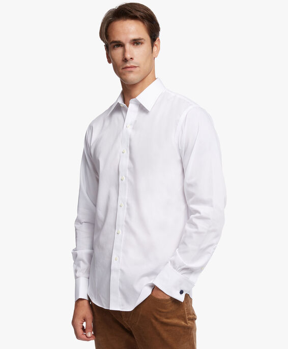 Brooks Brothers Regent Regular-fit Non-iron Dress Shirt, Broadcloth, Forward-Point Collar White 1000042884US100096243