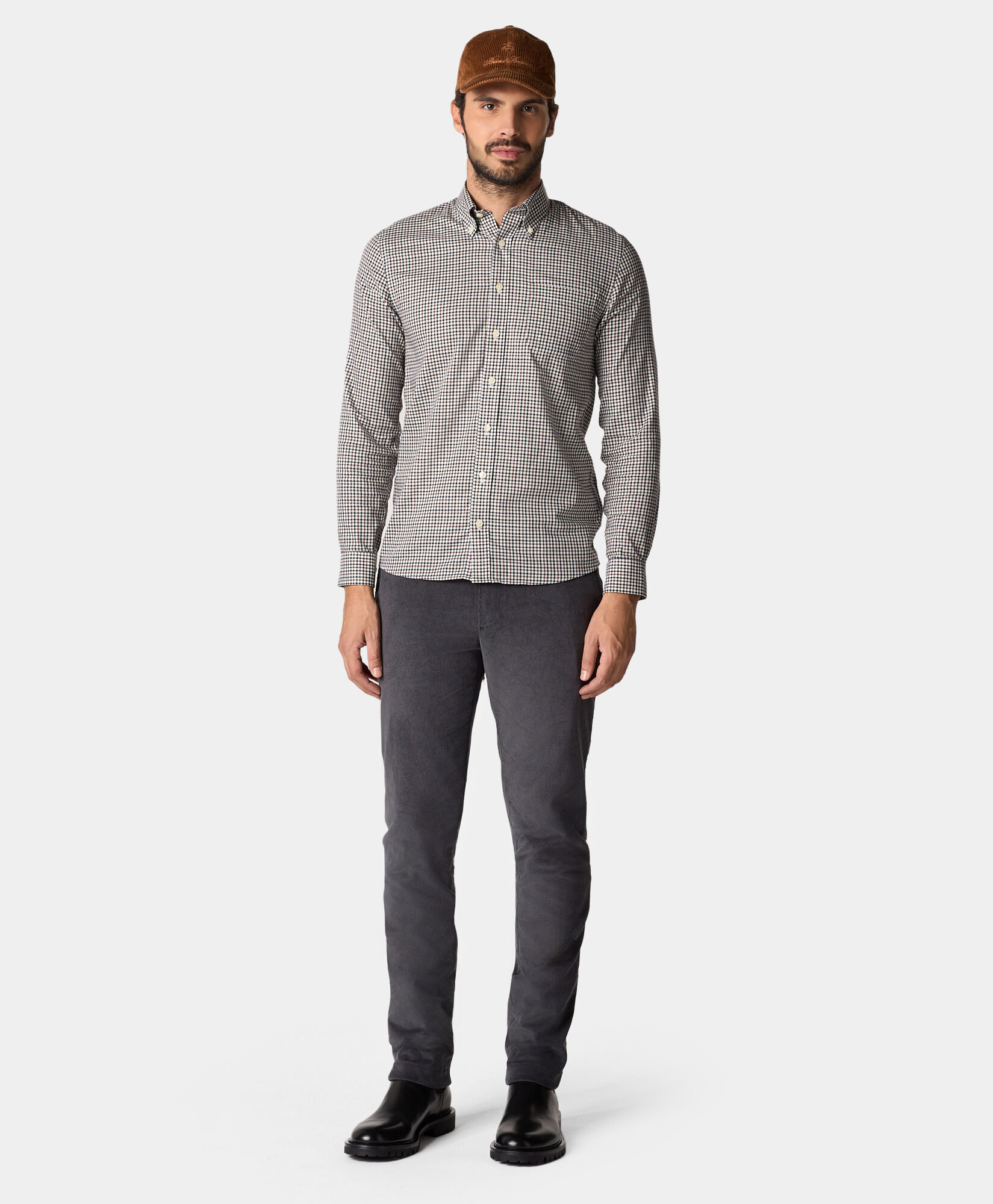 Brooks Brothers Non-Iron-Hemd aus Stretch-Supima-Oxford mit Button-Down-Kragen im Slim Fit Grau 1000102159US100215838