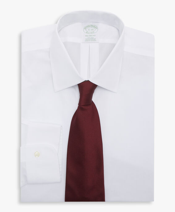 Brooks Brothers Camisa blanca slim fit non-iron de algodón con cuello ainsley Blanco 1000096957US100204091