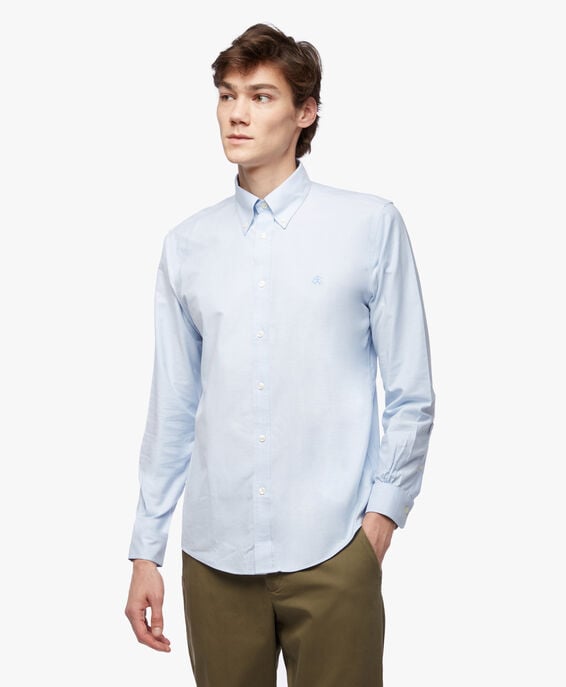 BrooksBrothers Camisa de sport corte regular Regent non-iron de Oxford elástico con cuello button down Azul pastel 1000058556US100124476