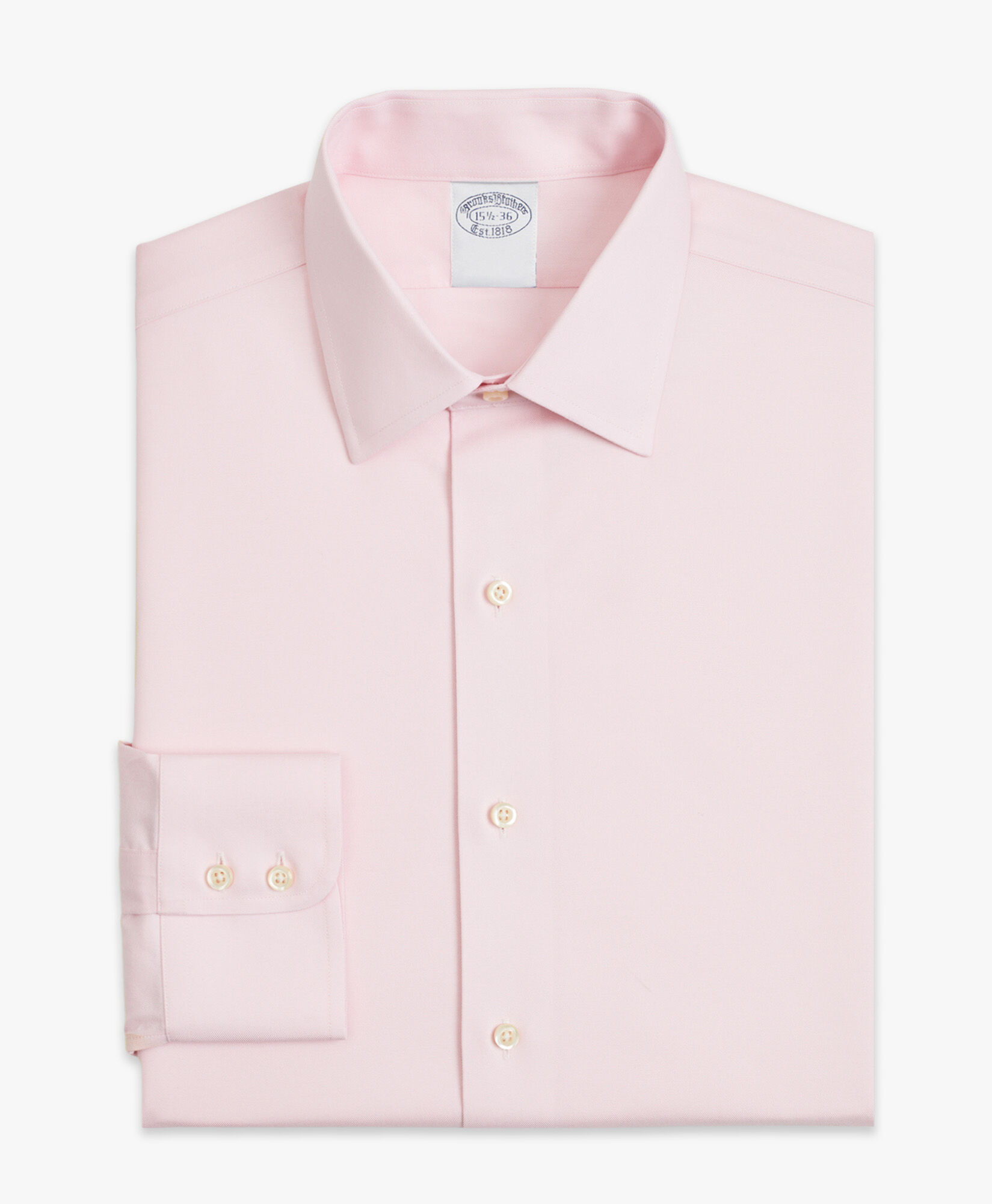 Brooks Brothers Slim Fit Non-Iron Twill Shirt with Ainsley Collar Light Pink 1000095235US100199818