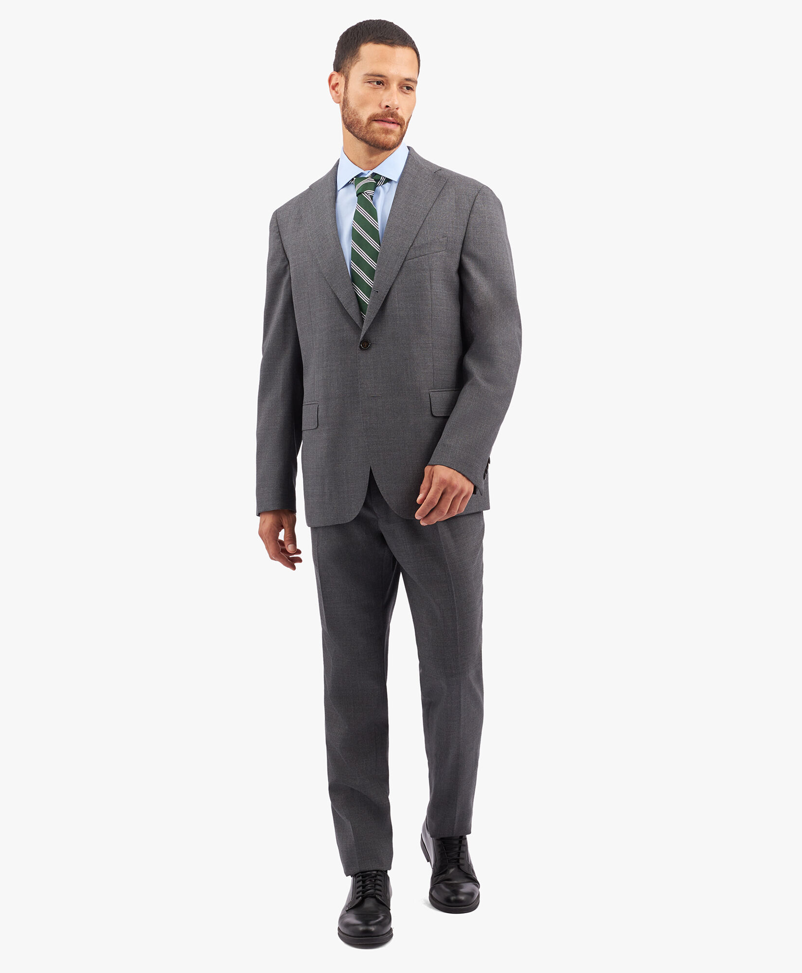 Grey Virgin Wool Suit in Grigio medio da Uomo Brooks Brothers EU
