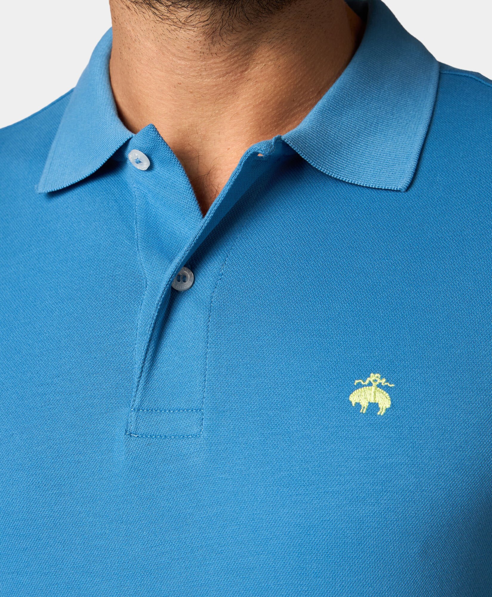 Brooks Brothers Cotton Piqué Polo Blue POJER010COPCO001BLUEP001