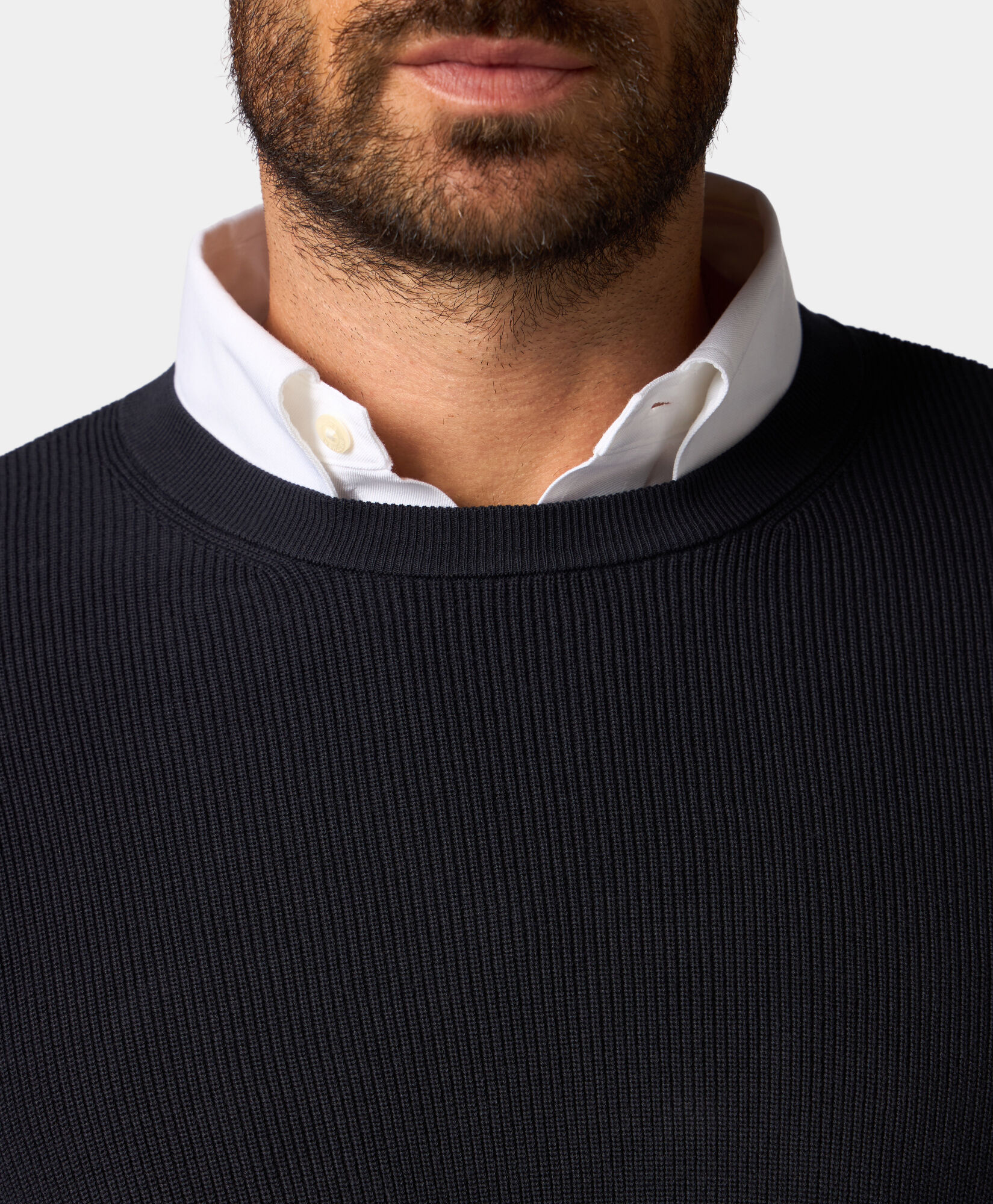 Brooks Brothers Cotton Crewneck Sweater Navy KNCRN047COPCO002NAVYP001