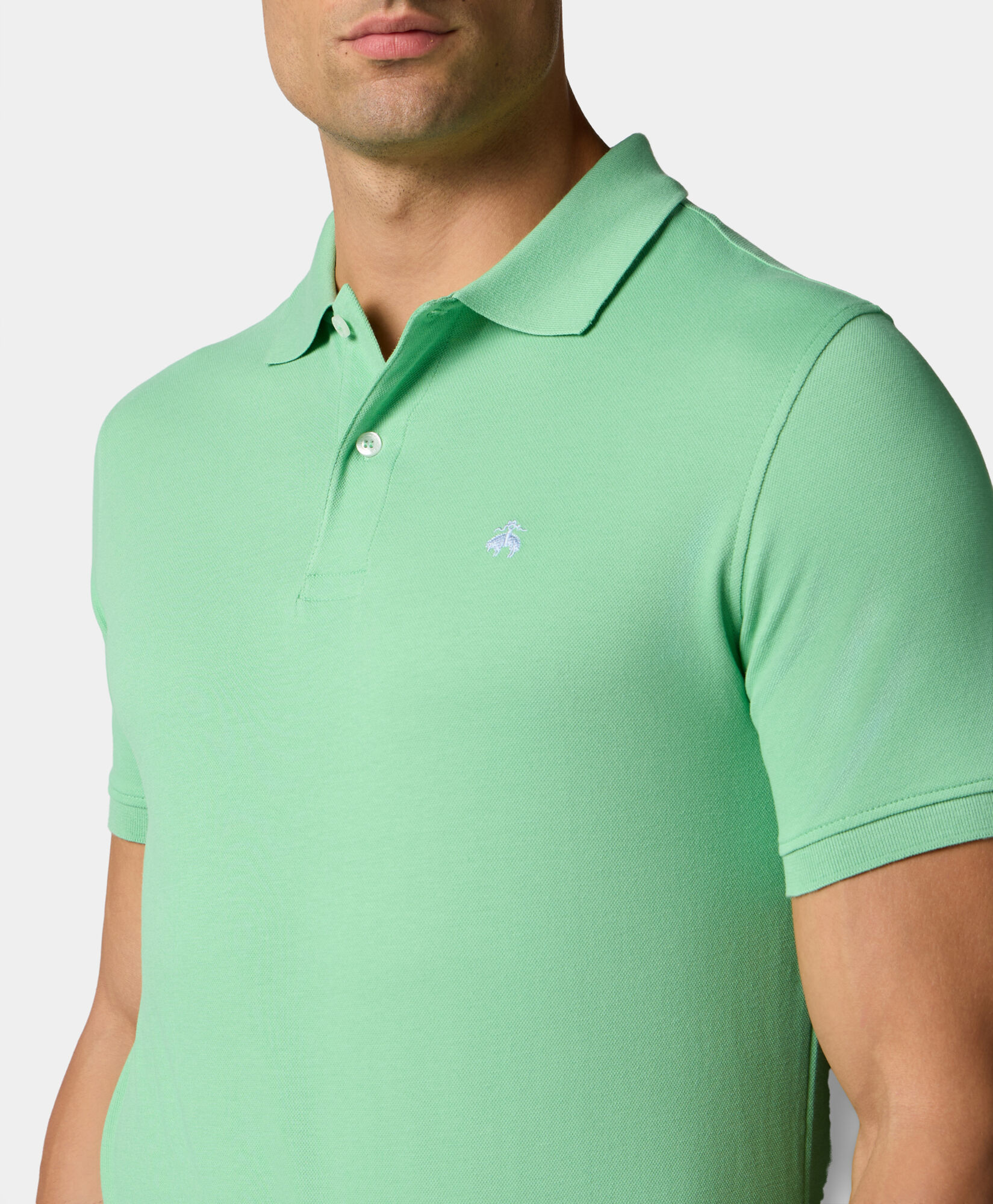 Brooks Brothers Cotton Piqué Polo Bright Green POJER010COPCO001BRGRP001
