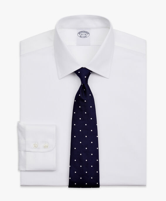 Brooks Brothers Camicia bianca slim fit non-iron in twill con collo Ainsley Bianco 1000095235US100199819