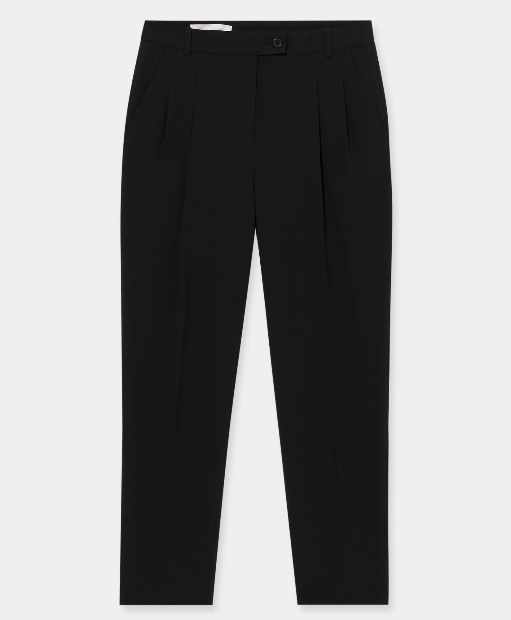 Brooks Brothers Cropped Hose mit geradem Bein aus feinem Twill-Cr&ecirc;pe Kaviar 1000102800US100217202