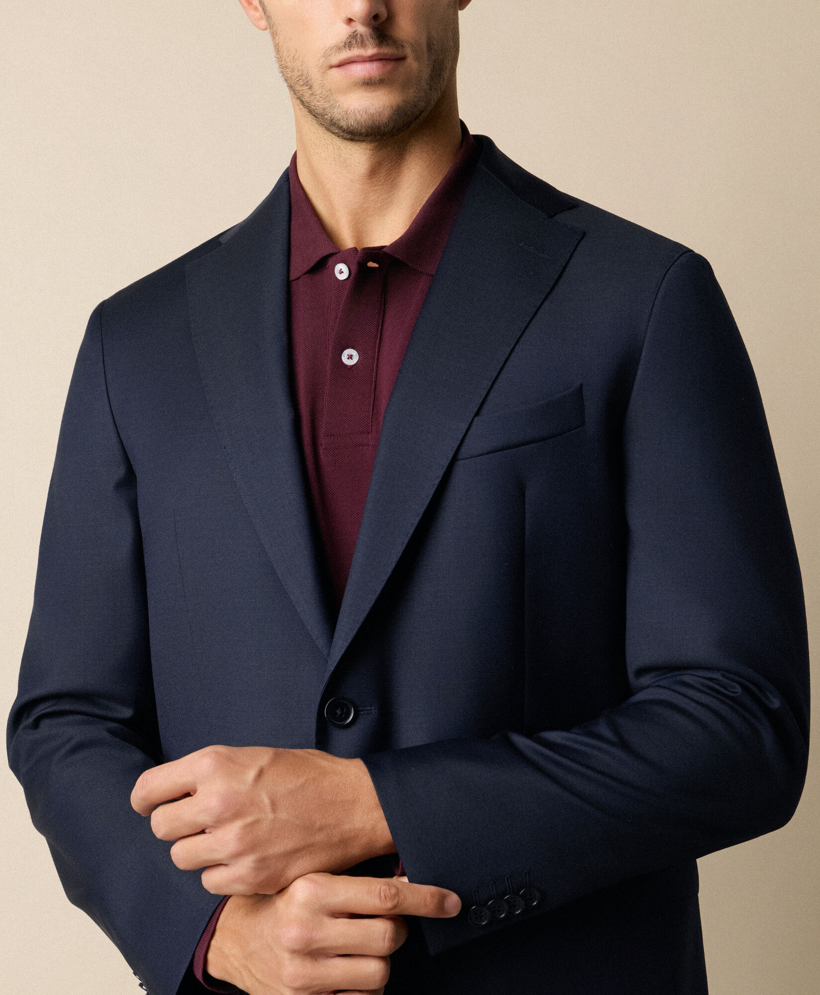 Brooks Brothers Marynarka z Mieszanki Dziewiczej Wełny Zapewniająca Komfort Granatowy JKREG096WVBPL004NAVYP001