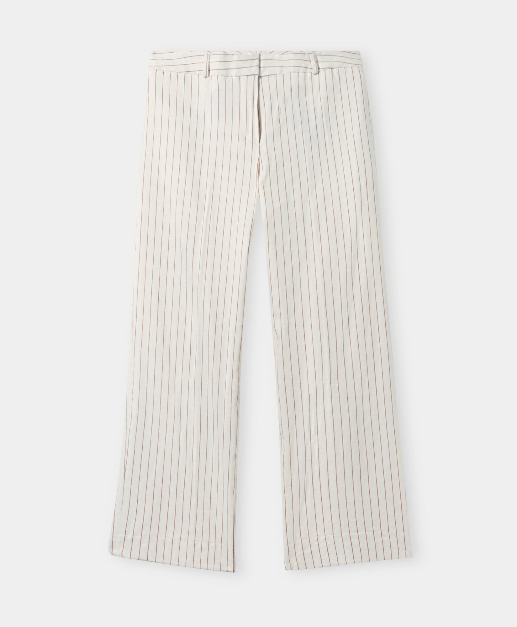 Brooks Brothers Pinstripe Linen Blend Trousers White DTROU030LIBLY002WHITF001