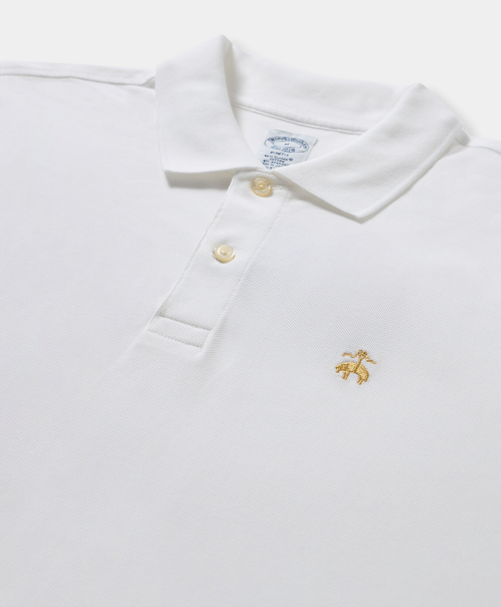 Brooks Brothers Golden Fleece Supima Cotton Polo White 1000085167US100174371