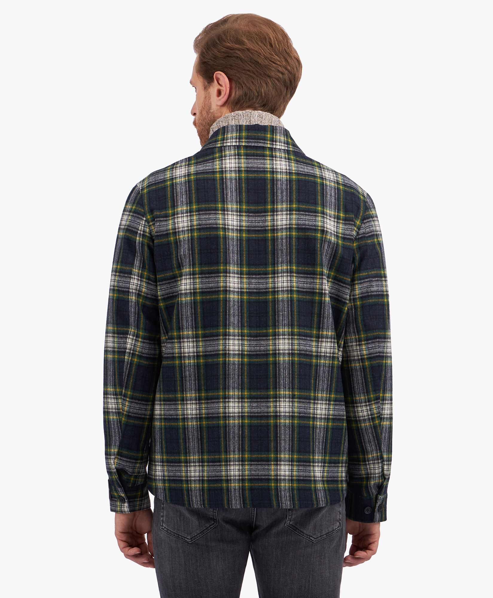 Navy Blue Virgin Wool Overshirt Jacket in Navy for Men Brooks Brothers UK