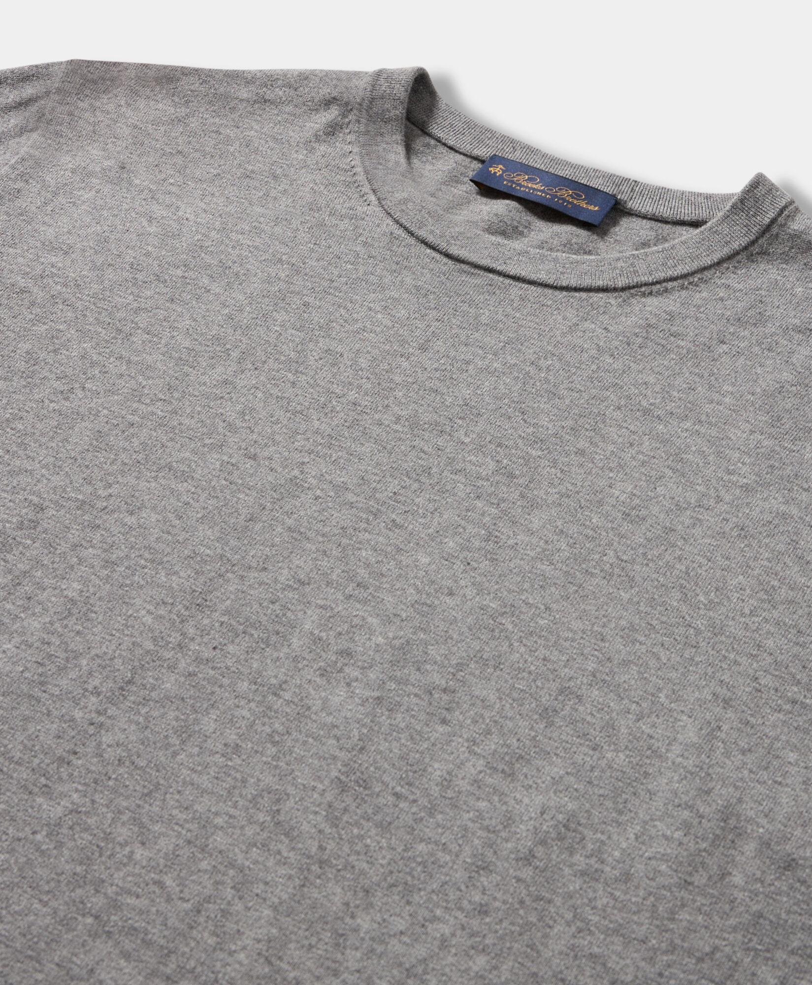 Brooks Brothers Cotton-Cashmere Crewneck Grey KNCRN079COBWS002MDGRP001