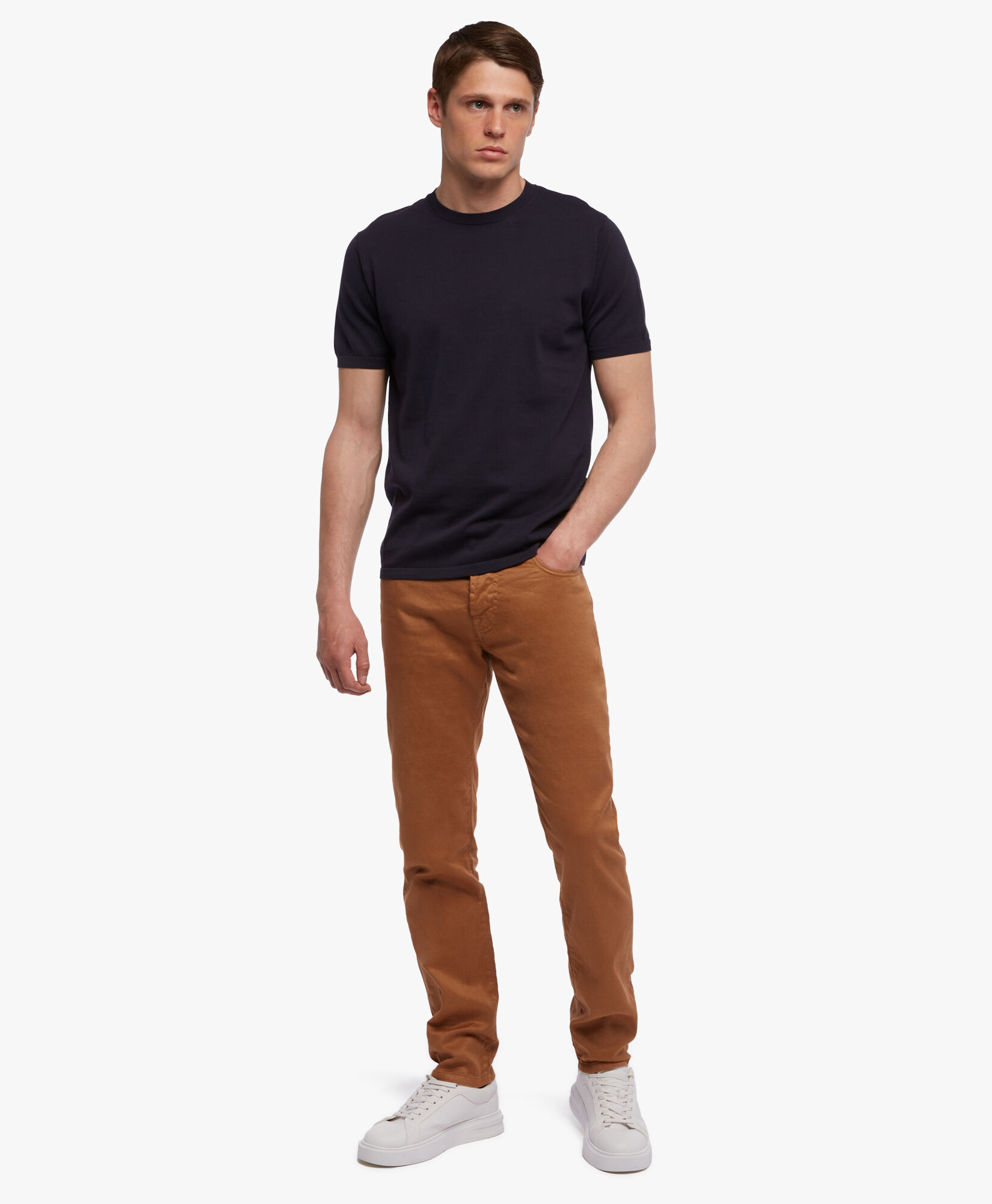 5 Pocket Pants in Tabacco for Men Brooks Brothers EU