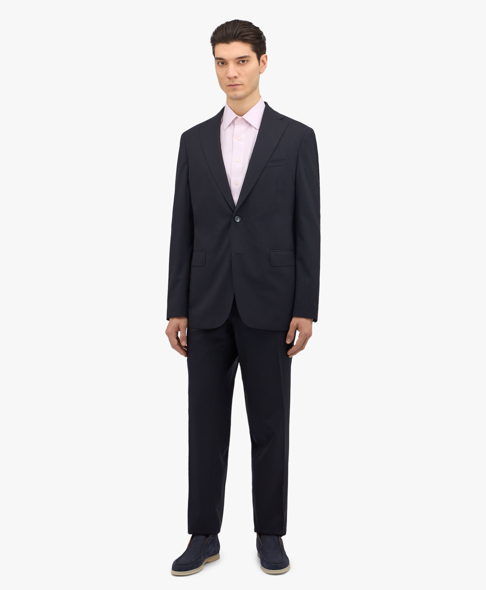 Brooks Brothers Slim Fit Non-Iron Twill Shirt with Ainsley Collar Light Pink 1000095235US100199818