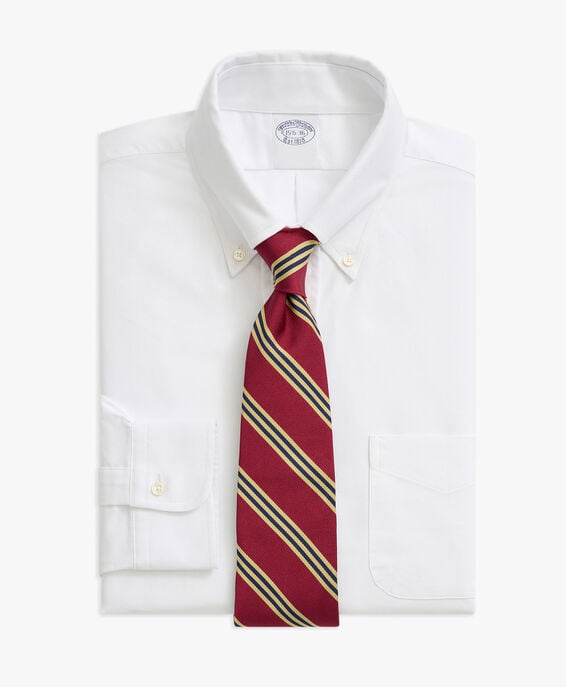 Brooks Brothers Camisa de vestir blanca de corte regular non-iron en algodón Oxford con cuello button down Blanco 1000095144US100199544