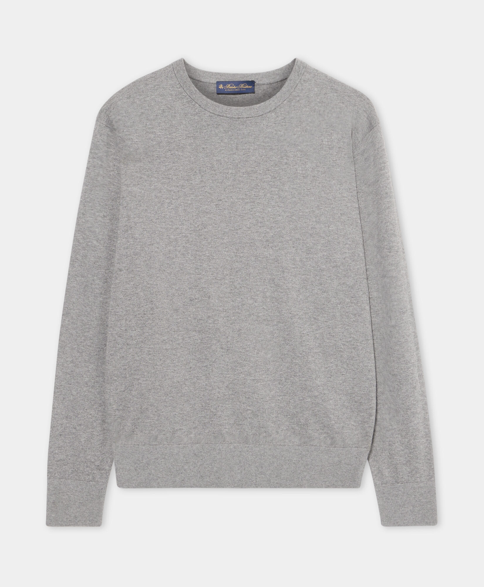 Brooks Brothers Cotton-Cashmere Crewneck Grey KNCRN079COBWS002MDGRP001