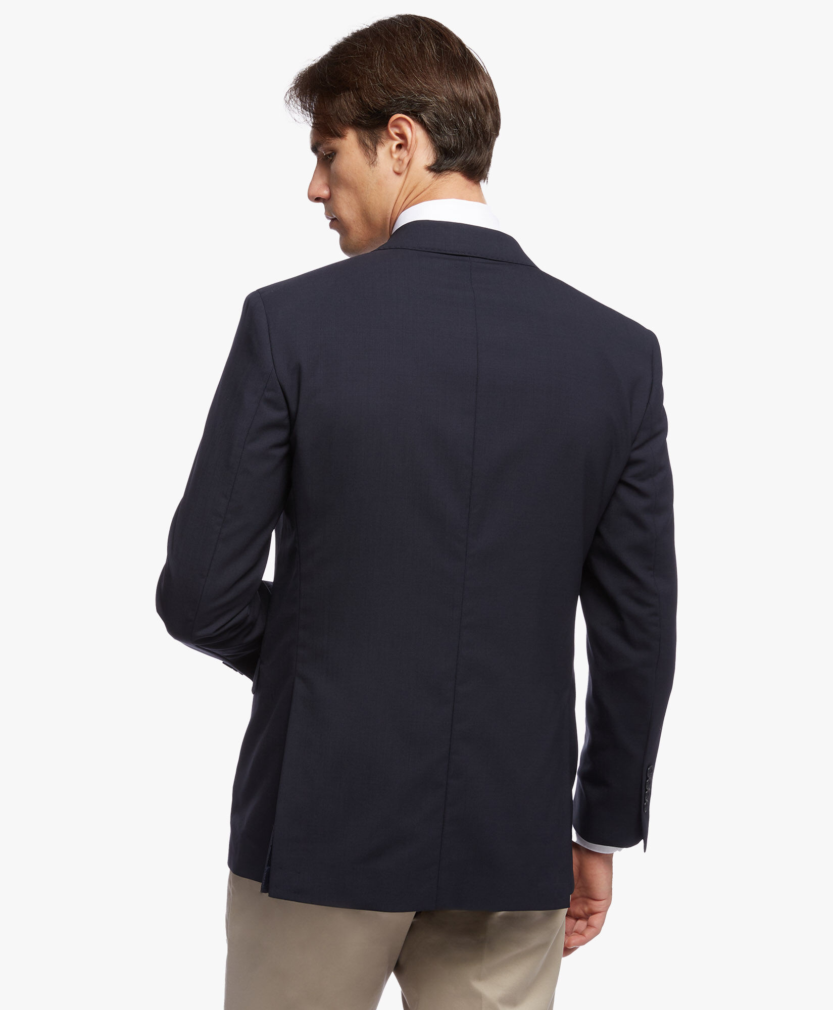 Brooks Brothers Milano Slim-fit Suit Jacket, Twill, 2-Buttons Black 1000028474US100064480